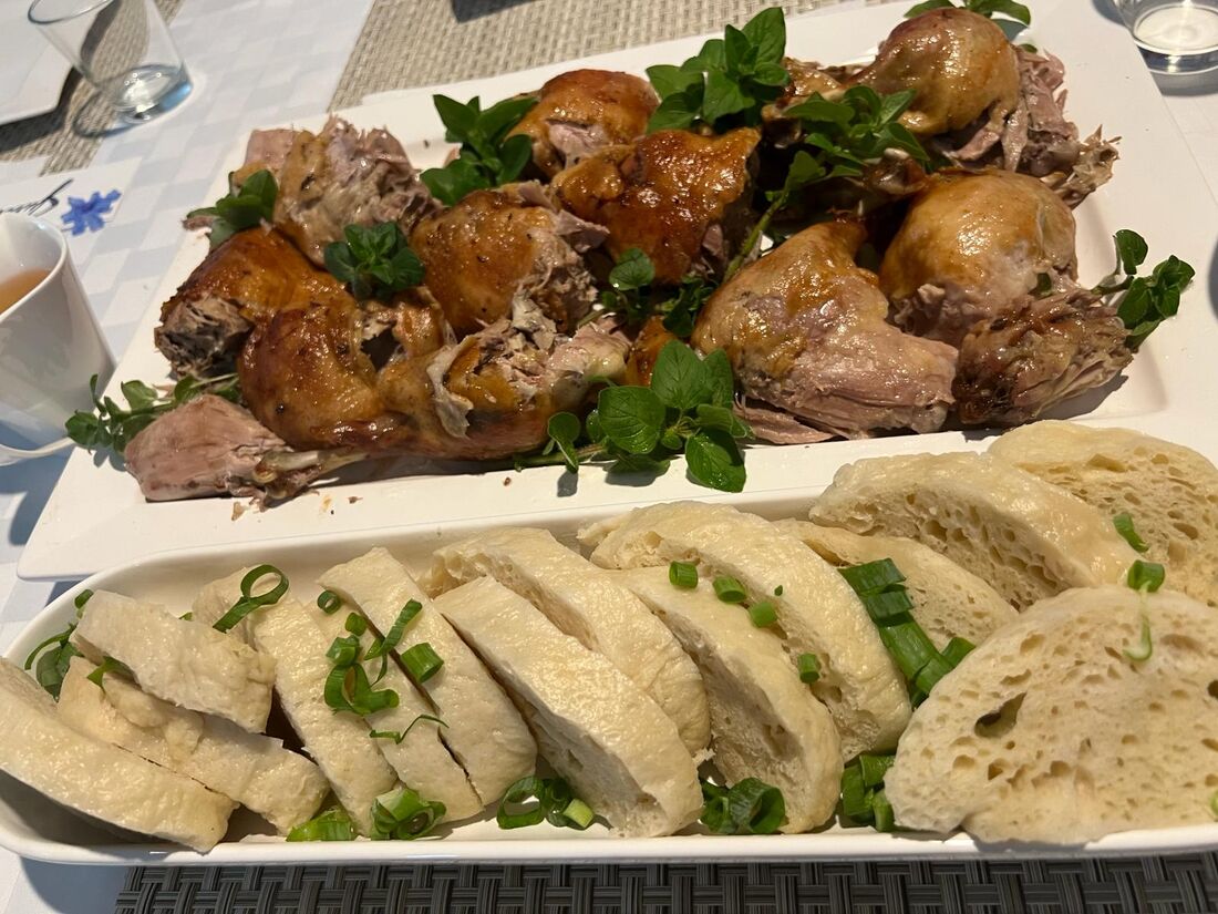 Main dish — European winter-warming food (Czech duck & dumplings)