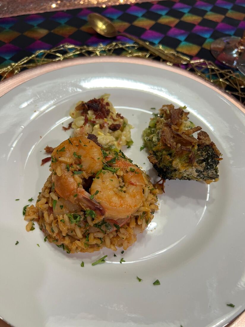 Main dish — Creole / New Orleans (masquerade — Mardi Gras masks)